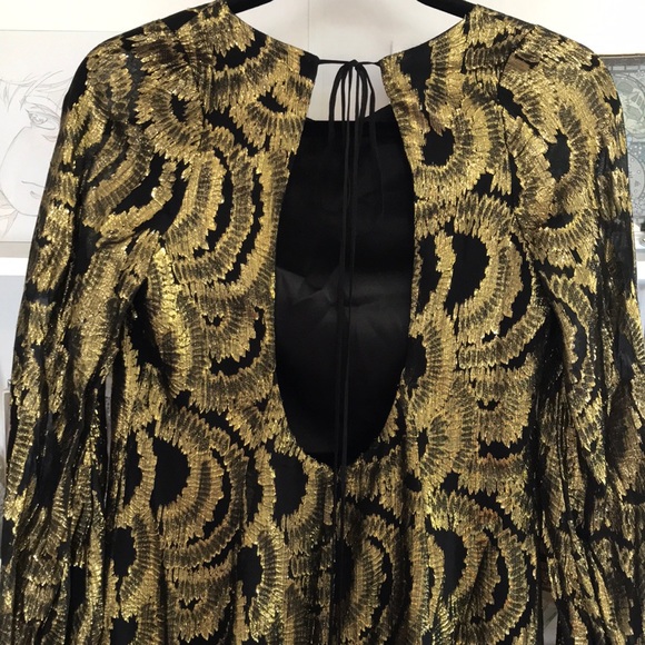 ⭐️HOST PICK⭐️ MILLY Golden Open Back Silk Mini Dress - Picture 10 of 15